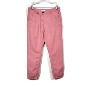 LOFT Linen Blend Pants Womens Size 8 Guava Pink Peach Summer Trousers